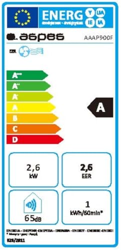 Aspes Aire Acondicionado Portátil, 9000 BTU. AAAP900F. Solo frío, Display LED Táctil, Temporizador, Mando a Distancia, Kit instalación ventana incluido, Clasificación Energética A