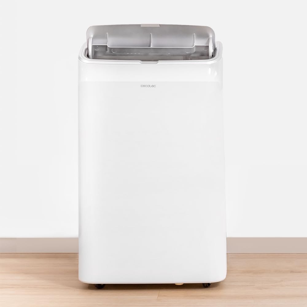 Cecotec Aire Acondicionado Portátil con Mando a Distancia y Bomba de Calor ForceClima 12600 Soundless Heating. 12000 BTU, Pantalla LED, 5 Modos, Deshumidificación, Cobertura 26-28m2