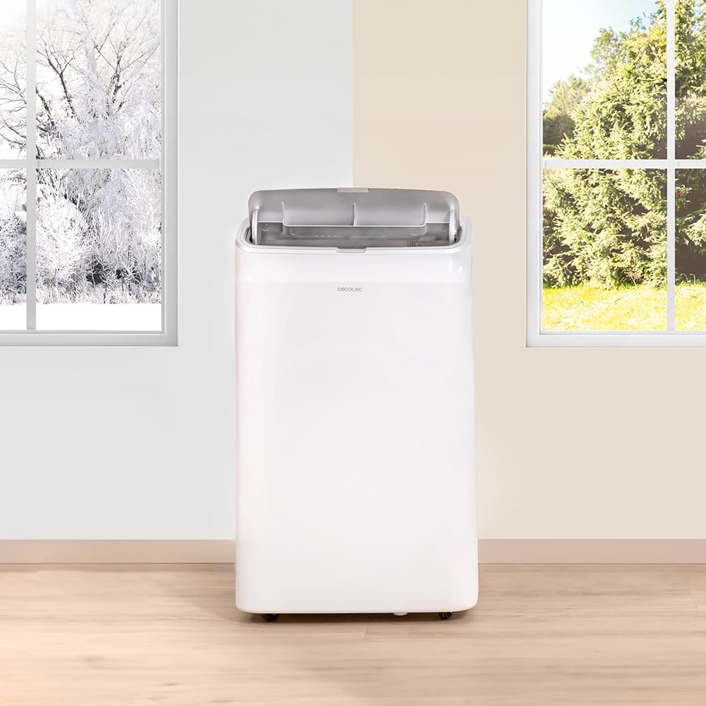 Cecotec Aire Acondicionado Portátil con Mando a Distancia, Wifi y Bomba de Calor ForceClima 12800 Soundless Heating Connected. 12000 BTU, Pantalla LED, 5 Modos, Cobertura 26-28m2