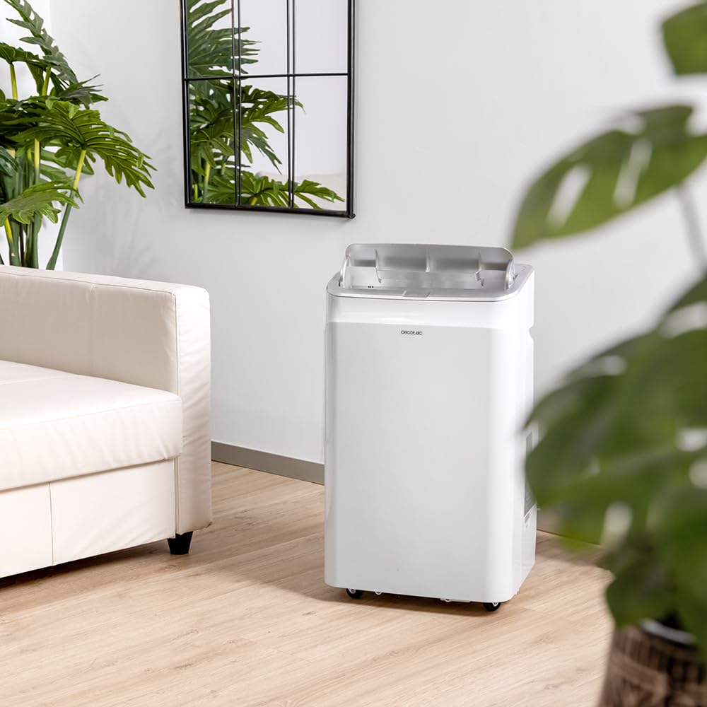 Cecotec Aire Acondicionado Portátil con Mando a Distancia, Wifi y Bomba de Calor ForceClima 12800 Soundless Heating Connected. 12000 BTU, Pantalla LED, 5 Modos, Cobertura 26-28m2