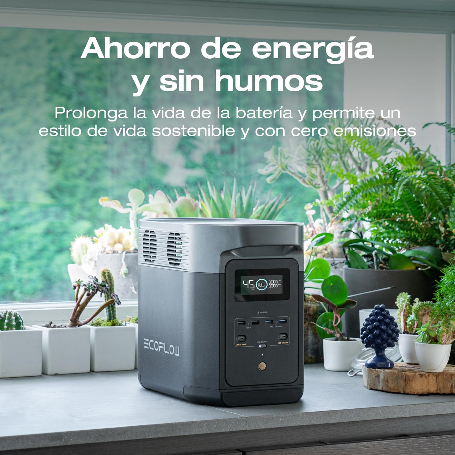 Estación de Energía Portátil EcoFlow DELTA 2 con capacidad ampliable de 1 a 3 kWh, batería LFP, sólo pequeños defectos en el embalaje, el producto está completamente sin usar (Reacondicionado)